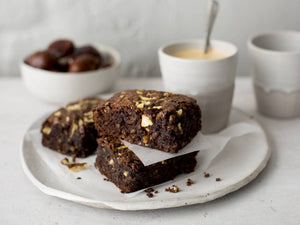 Gluten-free chestnut brownies